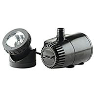 Geoglobal Partners 032081 Low Water Auto Shut-off Fountain Pump With Led Light