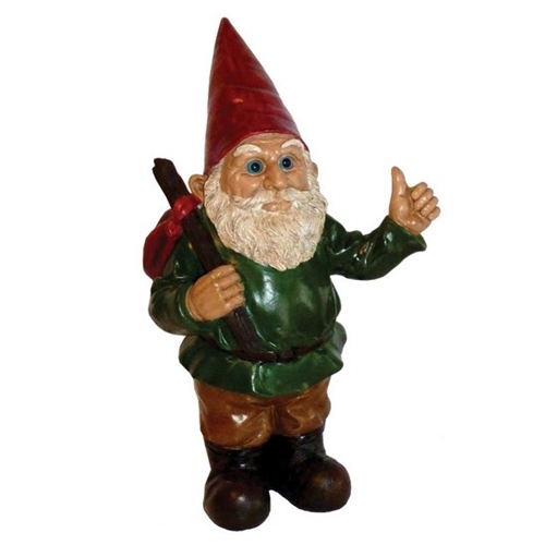 Mcd80042 Michael Carr Hitchhiker Gnome Resin Statue