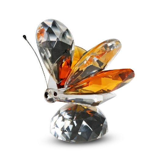 Smitten Crystal Kitten And Butterfly Figurine