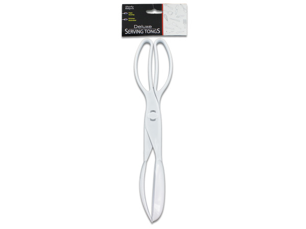 Deluxe Serving Tongs White - Pack Of 24