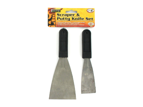 2 Piece Scraper And Putty Knife Set - Pack Of 24
