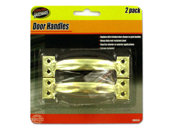 Mm043-48 2 Pack Rust Resistant Steel Door Handles - Pack Of 48
