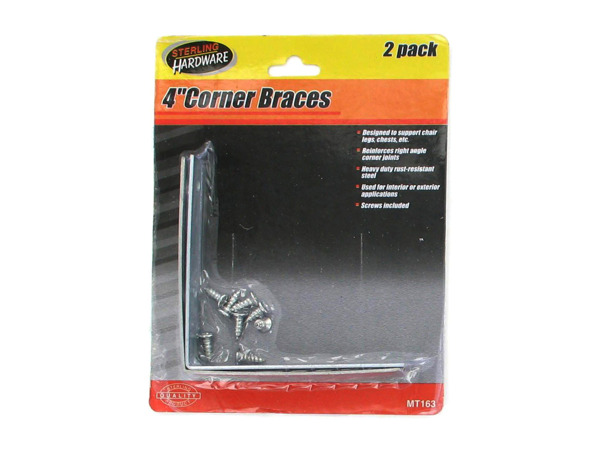 Corner Braces With Screws - Pack Of 48