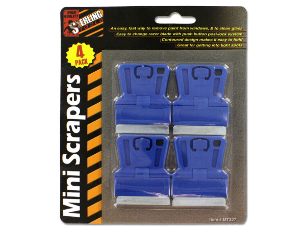 4 Pack Miniauture Scrapers - Pack Of 24