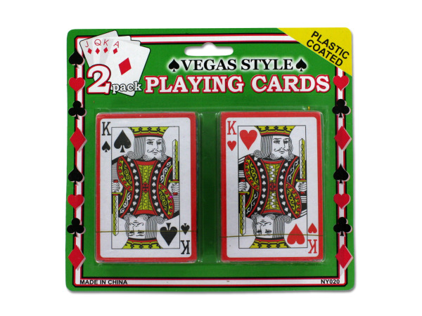 Ny020-48 Black Yellow Blue Red Vegas Style Playing Cards With Paper Materials - Pack Of 48