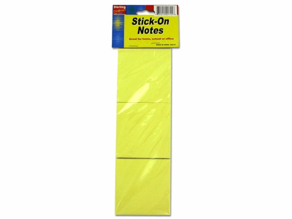 3 Pack stickon note pads  Pack of 108