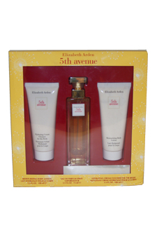 5th Avenue By For Women - 3 Pc Gift Set 4.2oz Edp Spray 3.3oz Moisturizing Body Lotion 3.7ml Parfum Extract