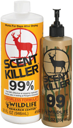 Wildlife Research 560 Scent Killer Combo Scent Eliminator Bottle Liquid 32 Oz And Spray Liquid 12 Oz