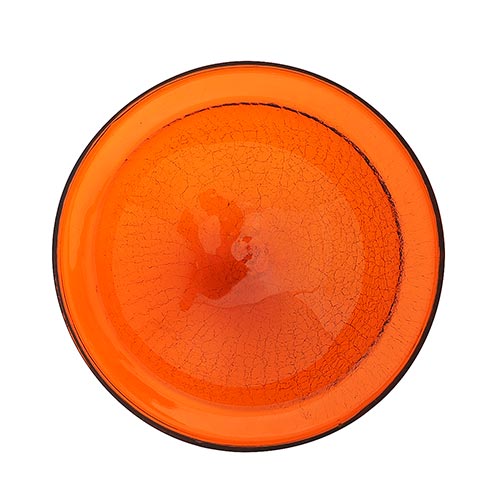 Achla Cgb-06m 12" Oranger Crackel Bowl - Mandarin