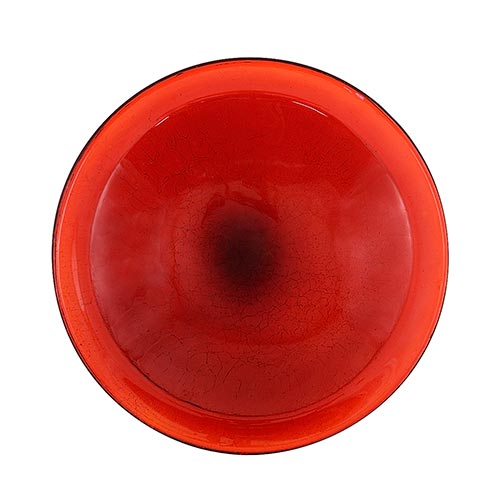 Achla Cgb-09r 12 Inch Red Glass Crackle Glass Bowl