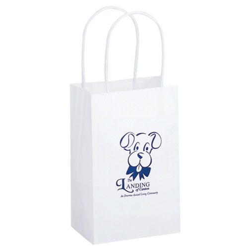 1w538 Kraft Paper Shopping Bag In White - Pack Of 250