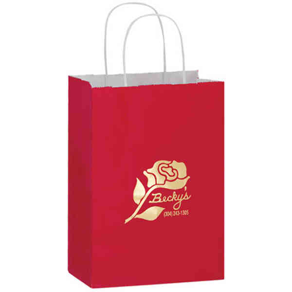 3g8410 8 In. X 10.5 In. Gloss Paper Shopping Bag - Pack Of 250