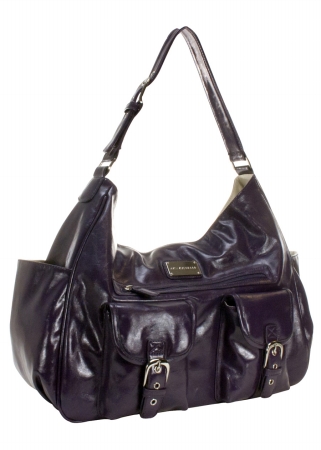 Amy Michelle SPPLUM Sweet pea Plum Faux Patent with Champagne Lining