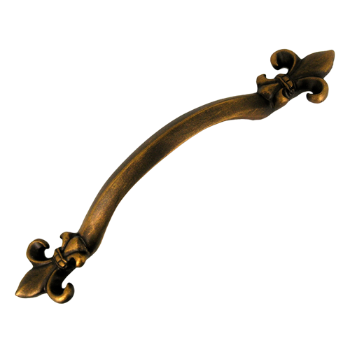 Anne at Home 5583 Fleur De Lis 3 in. Center to Center Pull in Rubbed Bronze