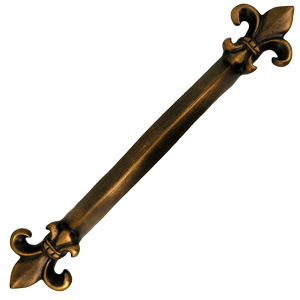 Anne at Home 5593 Fleur De Lis 4 in. Center to Center Pull in Rubbed Bronze