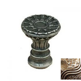 1135-132 Corinthia Small Flat Knob In Champagne Pewter