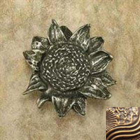 146-3 Small Sunflower Knob In Rubbed Bronze