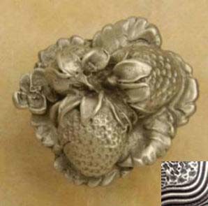 716-1 New Stawberry Knob In Pewter Matte