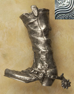 243-8 Fancy Footwear Facing Right Pull In Bright Pewter