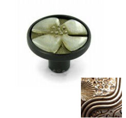 7200-2.132 Bloom Knob In Bronze With Champagne Pewter