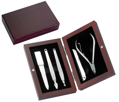 Ms-560 5 Piece Manicure Set In Rosewood Box