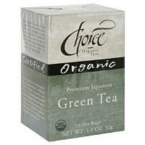 Choice Organic Teas 281483pack Choice Teas Premium Japanese Green Tea  3x16 bag