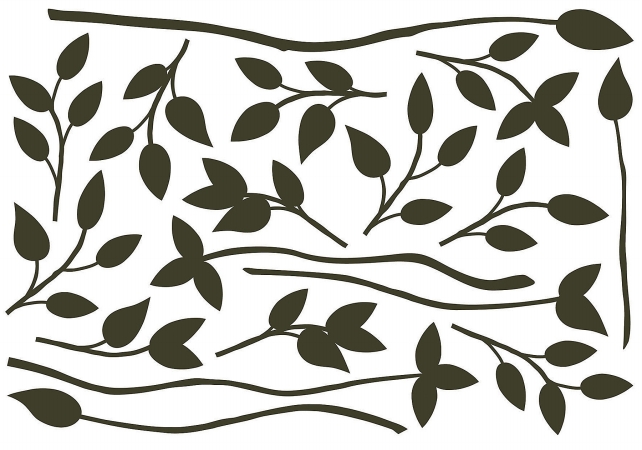 Cr-57154 Black Branches Wall Stickers