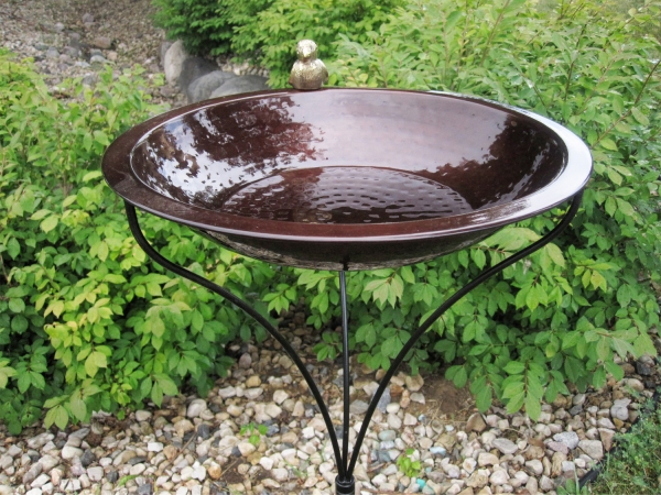 Unique Arts M59021 Copper Finish in Ground Birdbath