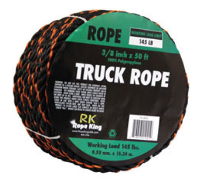Tr3850 .38 X 50 Ft. Truck Rope - Black-orange