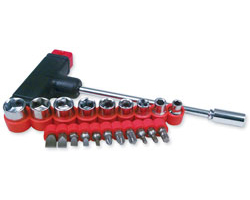 Rp-34120 T-bar Driver Set With 9 Sockets And 11 Bits - 21-piece