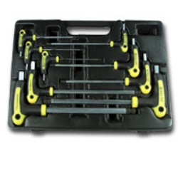 9 Piece Metric T-4 Handle Ball Point And Hex Key Wrench Set