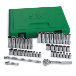 Skt91844 44 Piece .25 In. Drive 6 Point Sae/metric Standard And Deep Complete Socket Set