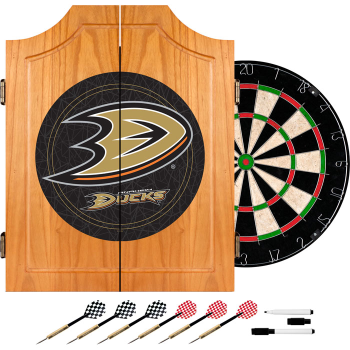 Trademark Poker NHL7000AD NHL Anaheim Ducks Dart Cabinet includes Darts and Board