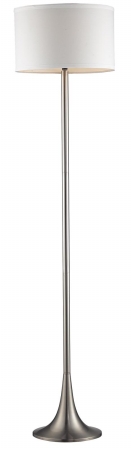 Z Lite Fl1002 Portable Lamps 1 Light Floor Lamp - Satin Nickel With White Shade
