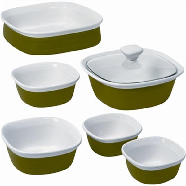 Corningware 1092938 Etch 7Pc Bakeware Set Grass