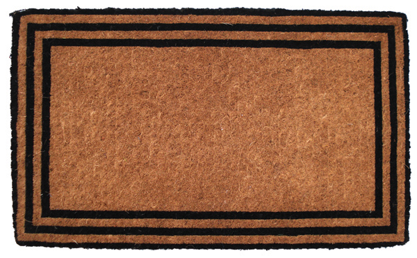 933f The One With The Border Extra - Thick Hand Woven Coir Doormat