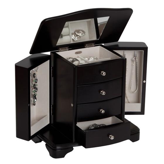 Mele Co. 00412S12M Sabrina Musical Jewelry Box in Java Finish
