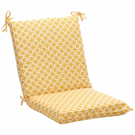 Hockley Yellow Squared Corners Chair Cushion