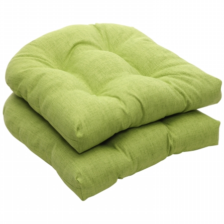 451718 Baja Lime Green Wicker Seat Cushion (set Of 2)