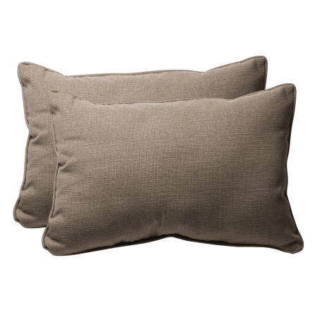 Monti Taupe Oversized Rectangle Throw Pillow (set Of 2)