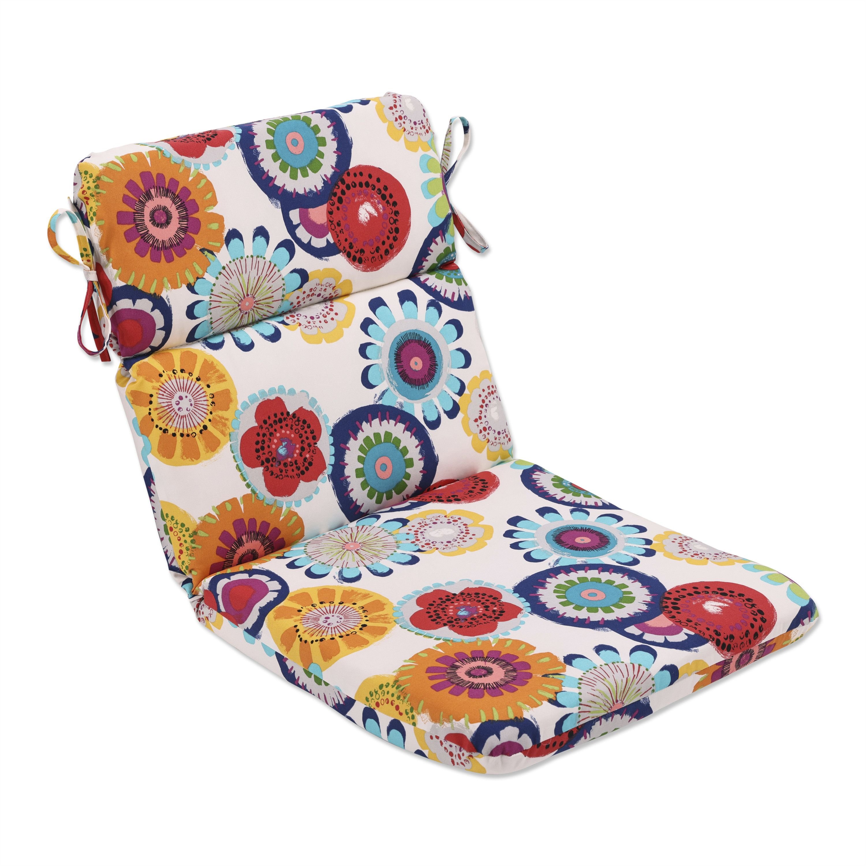 450438 Crosby White Rounded Corners Chair Cushion