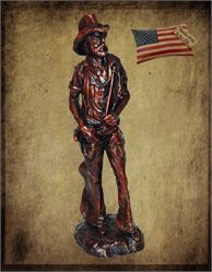 10083np West Cowboy Figure Stand Statue