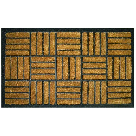 161br Criss Cross Recycled Rubber & Coir Doormat