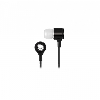 Zenex EP5487CB Skull and Bones iPodMP3 Earbuds with 3 Sizes Black