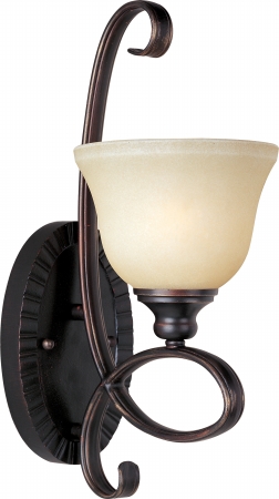 21311wsoi Infinity 1 Light Wall Sconce In Oil Rubbed Bronze With Wilshire Glass