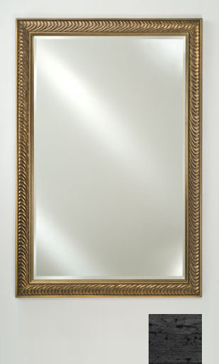 20 In.x 30 In.framed Beveled Mirror - Rustic Wood Charcoal