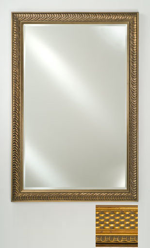 16 In.x 22 In.signature Beveled Mirror - Elegance Cabinet - Gold