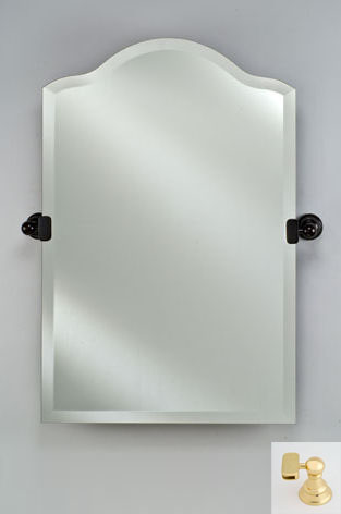 16 In.x 25 In.radiance Tilt Scallop Top Mirror - Polished Brass