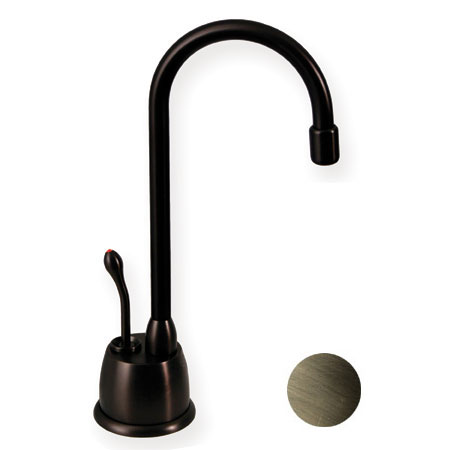 4.12 In. Forever Hot Instant Hot Water Dispenser With Gooseneck Spout And Self Closing Handle- Antique Brass