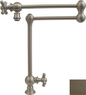 Whkpfdcr3-9555-p 19.50 In. Vintage Iii Patented Deck Mount Pot Filler With Cross Handles And Swivel Aerator- Pewter